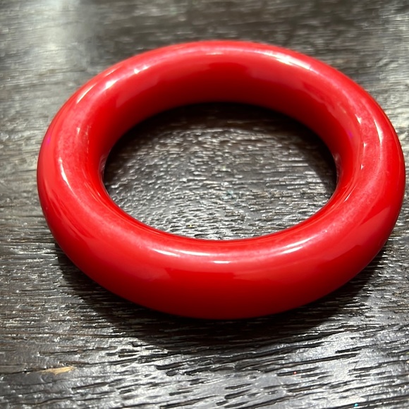 Jewelry Vintage Plastic Large Round Red Bangle Bracelet Poshmark